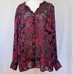 J. Jill Ruffled Burnout Top